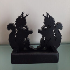 Portes cartes double-coon MDF noir