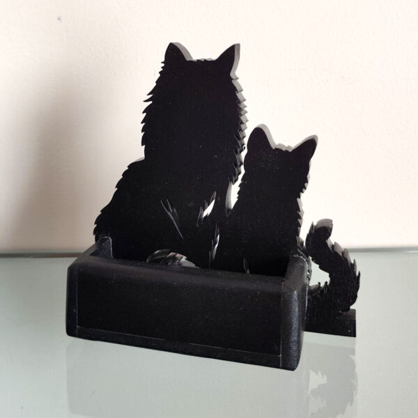 Portes cartes coon MDF noir – Image 2