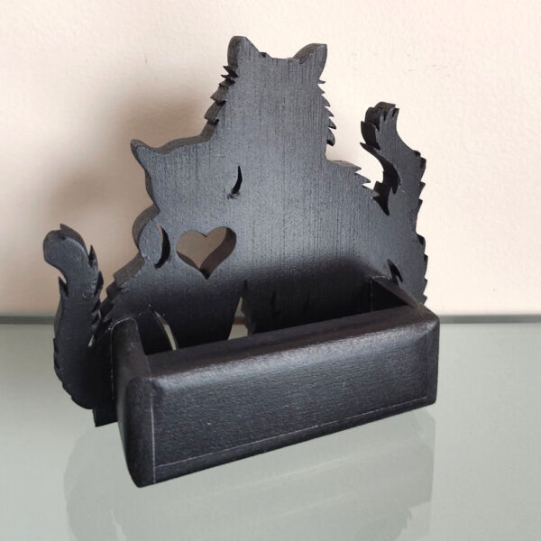 Portes cartes coon love MDF noir – Image 2