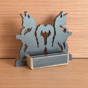 Portes cartes coon double MDF noir et naturel