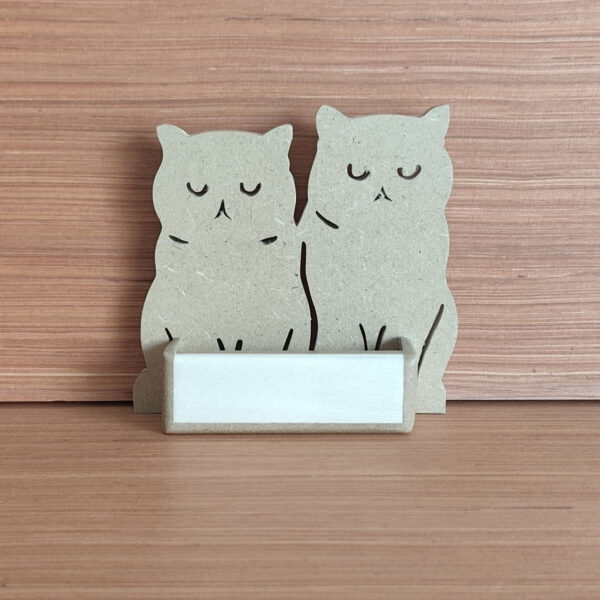 Portes cartes chat shorthair MDF incolore et peuplier – Image 2