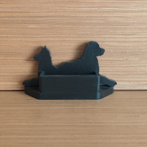 Portes cartes chiens-dos mdf noir – Image 2