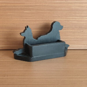 Portes cartes chiens-dos mdf noir