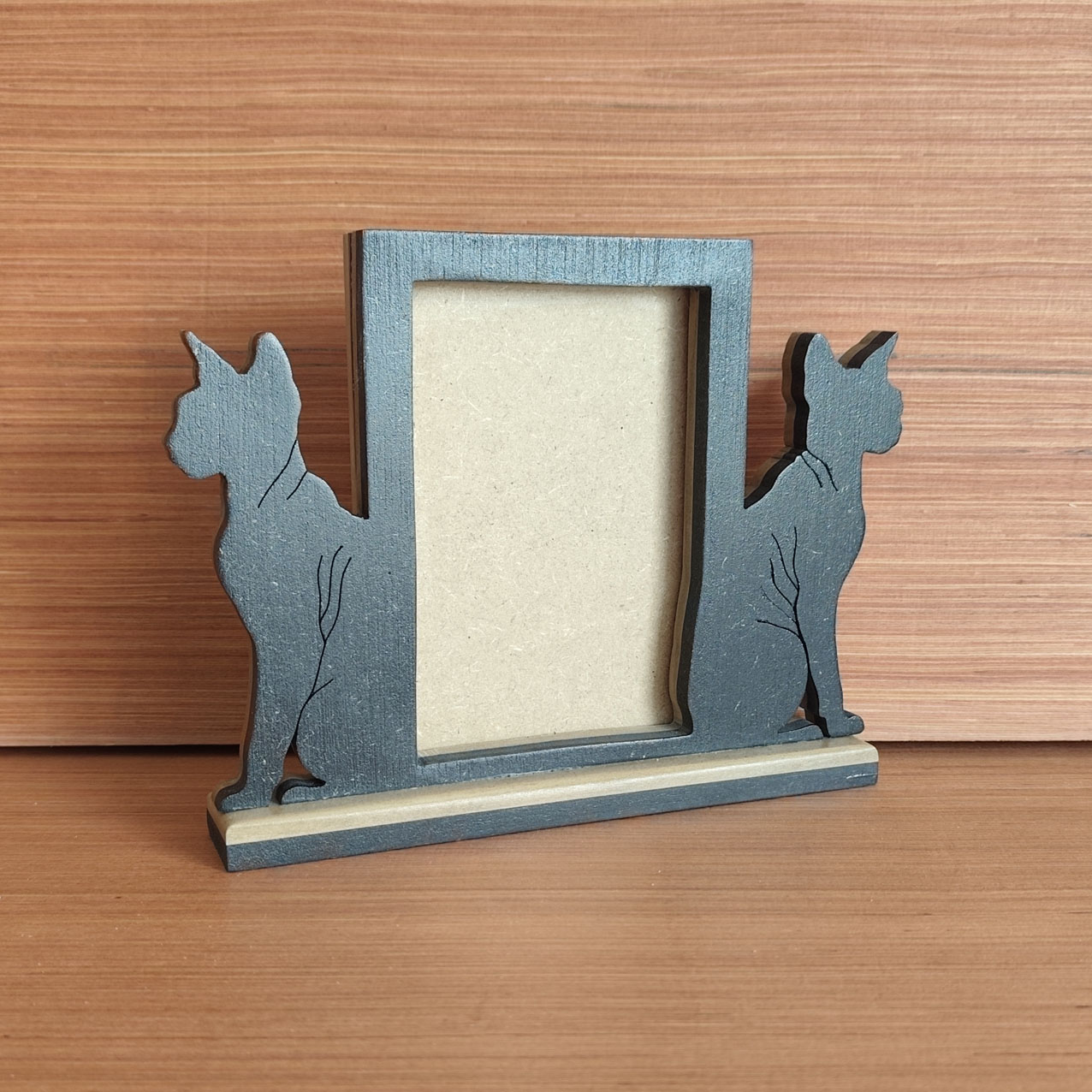 Cadre photo Double Sphynx Noir