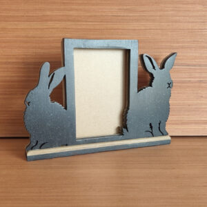 Cadre photo lapins foncé