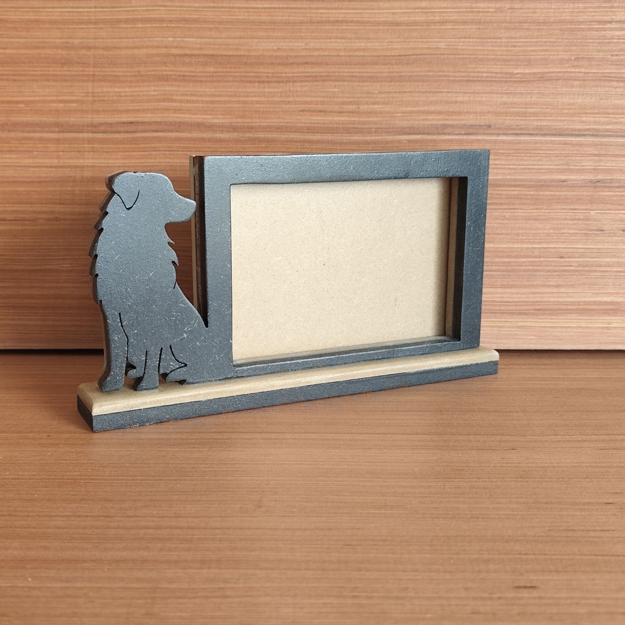 Cadre photo berger australien foncé