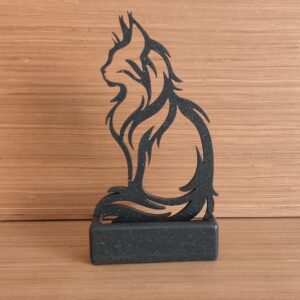 Portes cartes chat noir